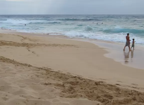 A gorgeous and "happening" beach to stroll along.