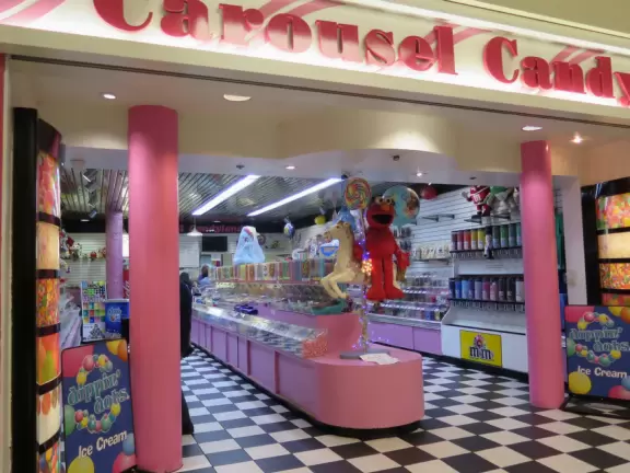 Indoor mall that is a lot of fun for kids.