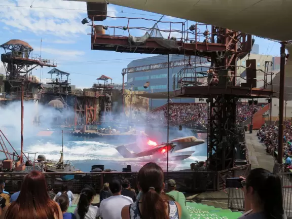 Motion picture studio and amusement park, with really fun rides and shows!