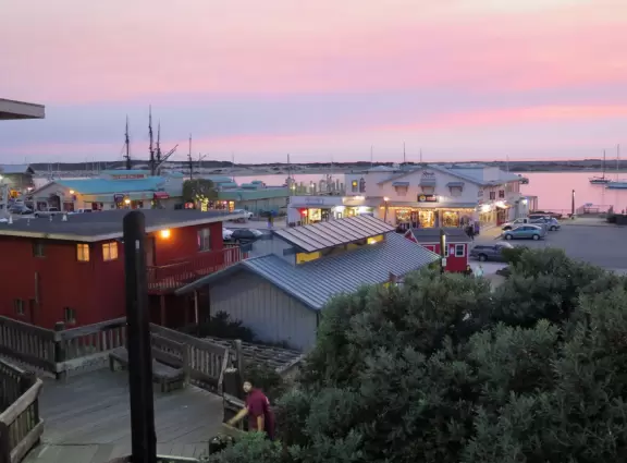 A delightful rock, beautiful wildlife, peaceful idyllic estuary, imaginative playground, and colorful little town.