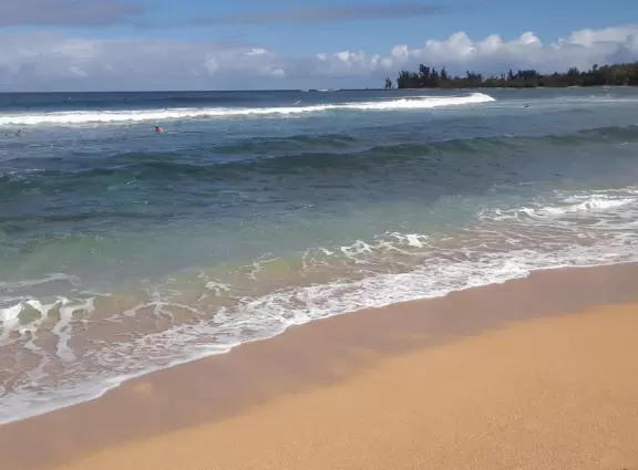 Great beach to learn to surf or to go for a long stroll.