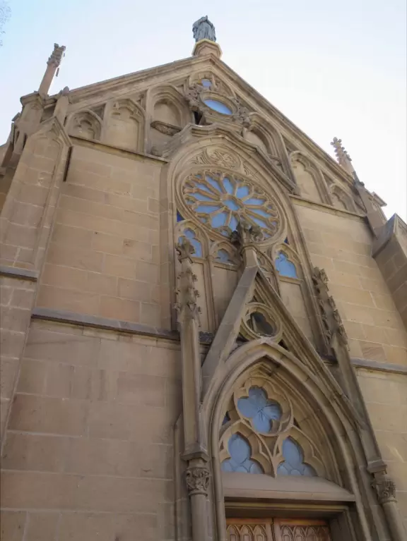 Small Gothic church. Beautiful from the outside, but a privately-owned tourist trap inside.