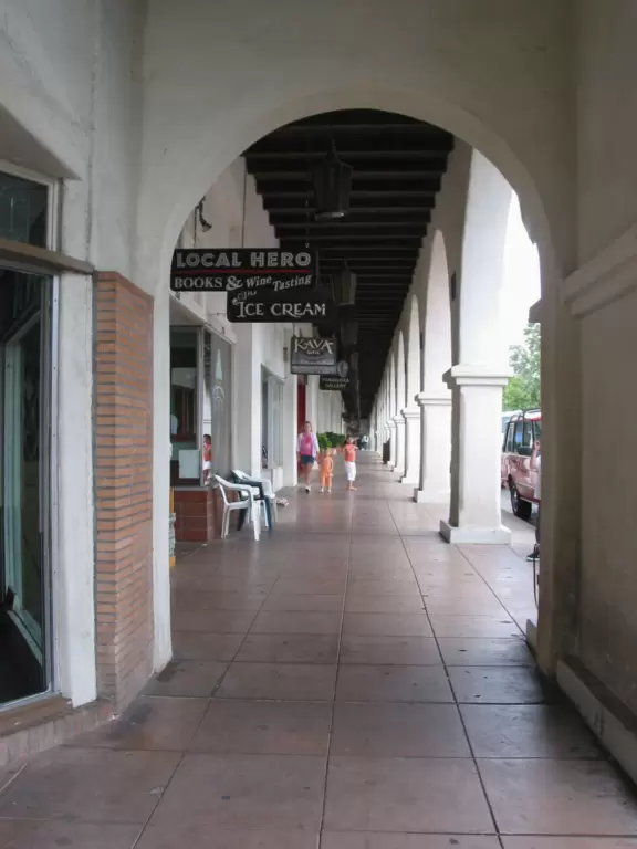 Downtown historic Ojai has a row of endless arches, independent bookstores, an icecream parlor, a Farmer's market and concerts in the park.