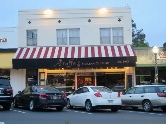 A cute college town with nice restaurants.