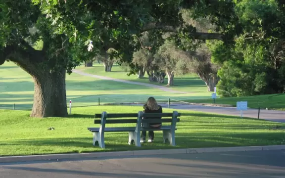 A magical place set upon hills with huge majestic oaks, shimmering green lawns, and exquisite Spanish architecture and decor, all backed by Ojai's mountains.