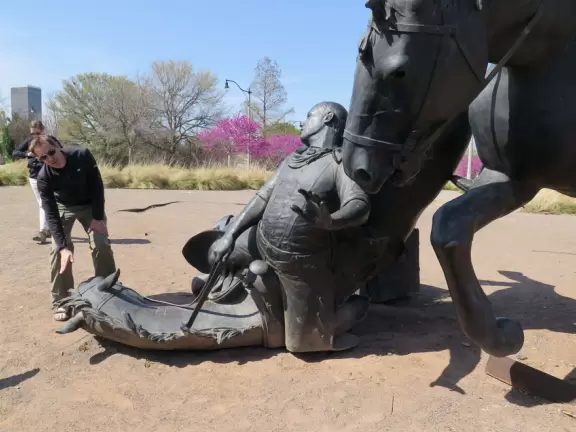 Fantastic place to stroll along the canal, check out the flowers and pretty trees, see the Land Run sculpture, and enjoy live music at dinner.
