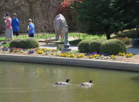 Fantastic place to stroll along the canal, check out the flowers and pretty trees, see the Land Run sculpture, and enjoy live music at dinner.