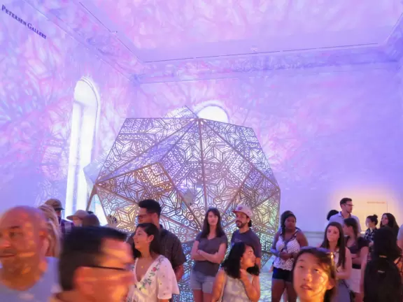 Gorgeous building with some amazing temporary art exhibits.