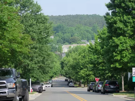 2.4 mile paved, intermittently shady greenway with varied sights!
