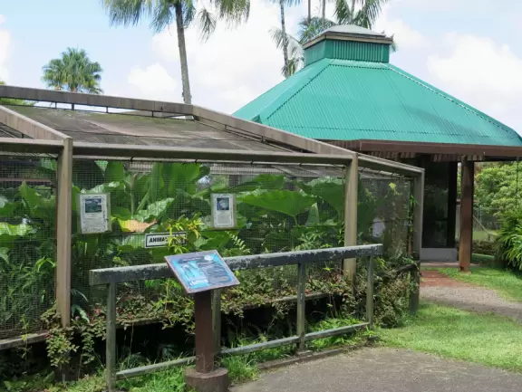 Pana'ewa (Panaewa) Zoo has gorgeous vegetation and flowers. Some of the animals seem happy. Huge, beautiful playground for your kids!