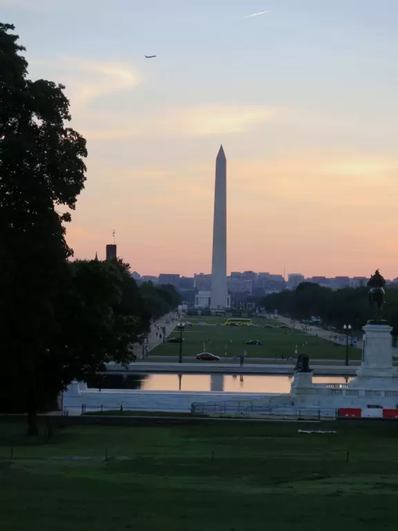 See the wedding-cake style dome and the beautiful grounds of the Capitol.