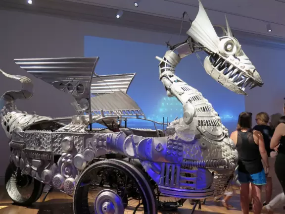 Gorgeous building with some amazing temporary art exhibits.