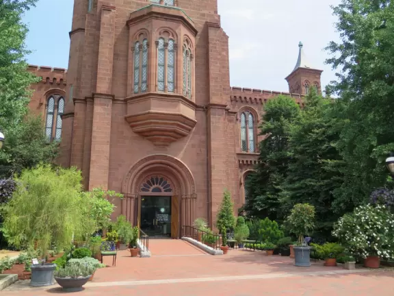 Building with beautiful exterior and nice-smelling gardens but not much inside.