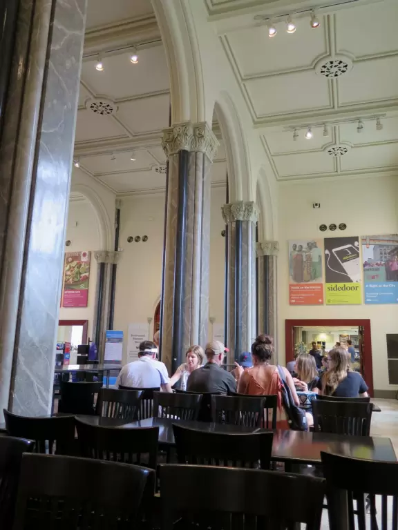 Building with beautiful exterior and nice-smelling gardens but not much inside.