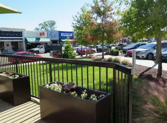 Cool area with coffee shops, cafes, and unique shops.