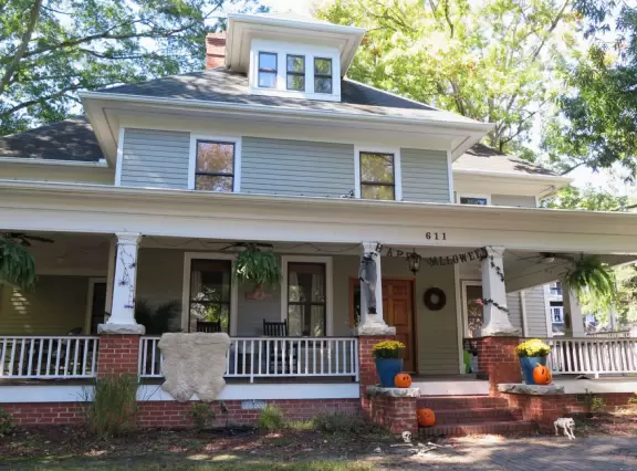 It's pleasant to walk around Trinity Park admiring the historic homes!