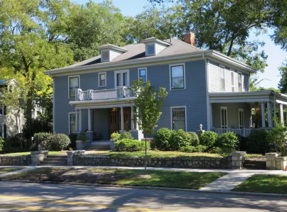 It's pleasant to walk around Trinity Park admiring the historic homes!