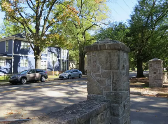 It's pleasant to walk around Trinity Park admiring the historic homes!