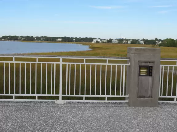Drive over the gorgeous bridge. Then picnic on the huge lawn and playground, and walk the pier.