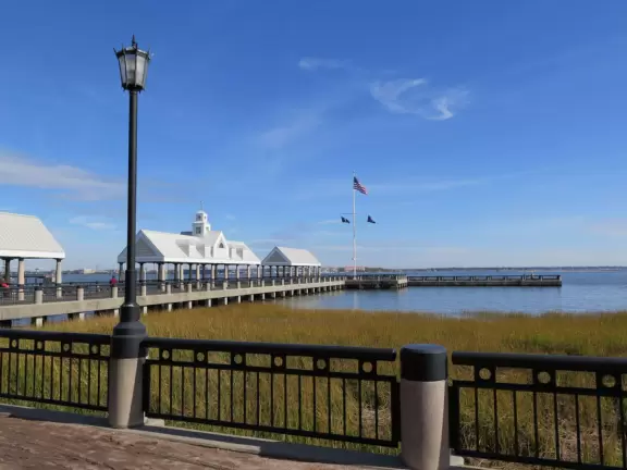Gorgeous spot on the water. Come for a stroll or to swing on the porch swings.