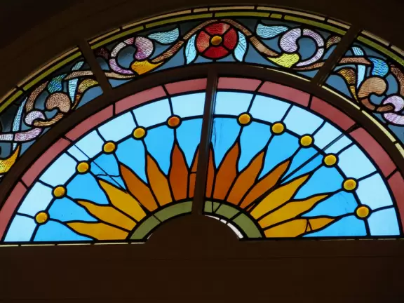 Nicest part of the city, with gorgeous buildings and churches, and waterfront park.