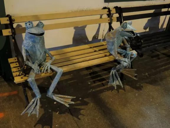 Cool area with coffee shops, cafes, and unique shops.