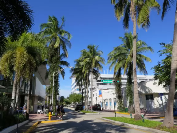 Gorgeous pedestrian-only street with exquisite tropical landscaping and sidewalk cafes galore.