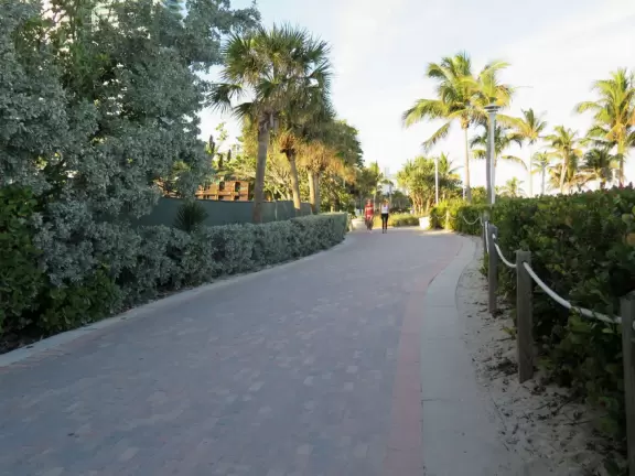 It's fun and easy to ride along the boardwalk in South Beach that is nestled between Ocean Drive and the sand. You can bike for 7.7 miles from South Pointe Pier to 87th Street.