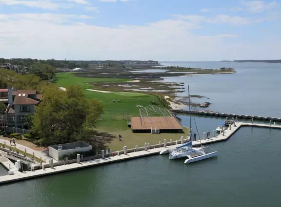 Small lighthouse, imaginative playground, yacht basin, waterfront restaurants, pier with nice views of the sound.