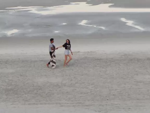 Fun place for kids to play in the little sand pools at the water's edge.