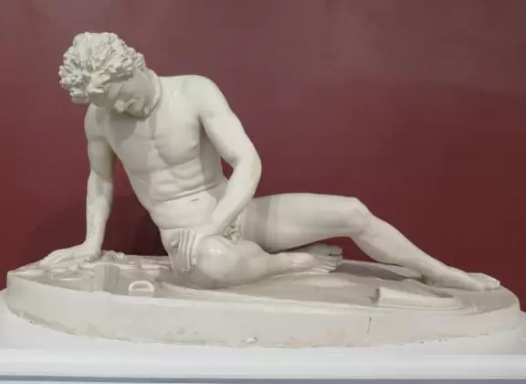 Incredible glass building with interesting activity stations for kids and modern art for parents.