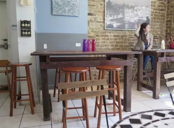 Incredible glass building with interesting activity stations for kids and modern art for parents.