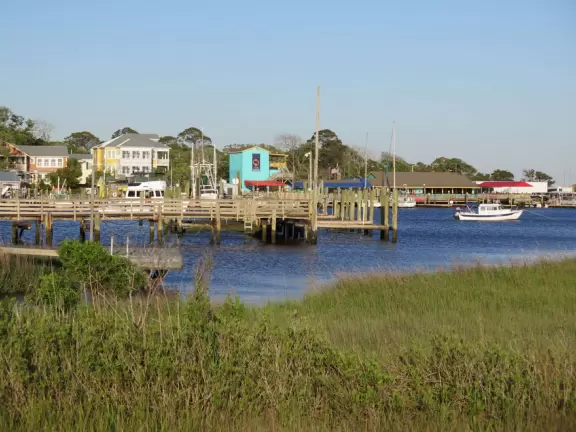 Boardwalk over the salt marsh. Magical views!