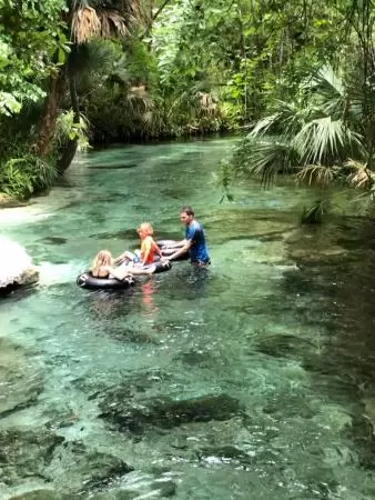 Incredible natural lazy river and swimming pool- crystal clear!