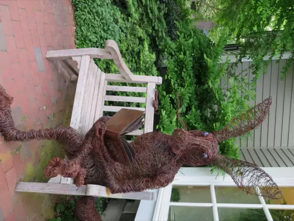 Cute neighborhood with shady streets, wonderful bookstore, coffee shop with great outdoor seating, and belted goats to check out.