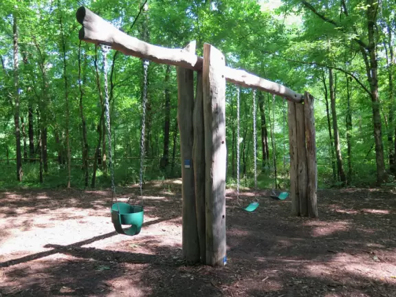 Lush trail along the river.