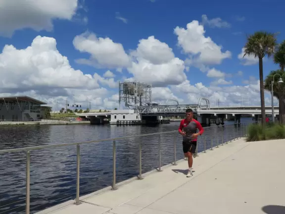 Popular walkway that goes for 2.6 miles along the Hillsborough River in Tampa.