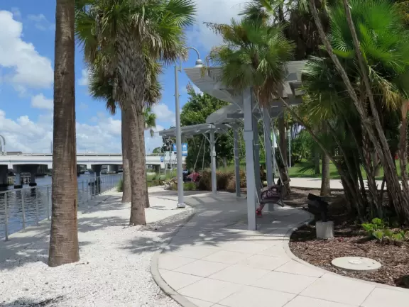 Popular walkway that goes for 2.6 miles along the Hillsborough River in Tampa.