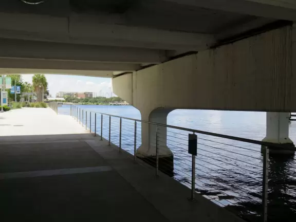 Popular walkway that goes for 2.6 miles along the Hillsborough River in Tampa.
