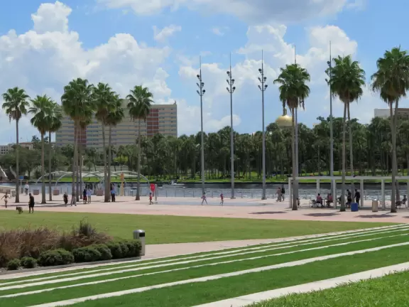 Popular walkway that goes for 2.6 miles along the Hillsborough River in Tampa.