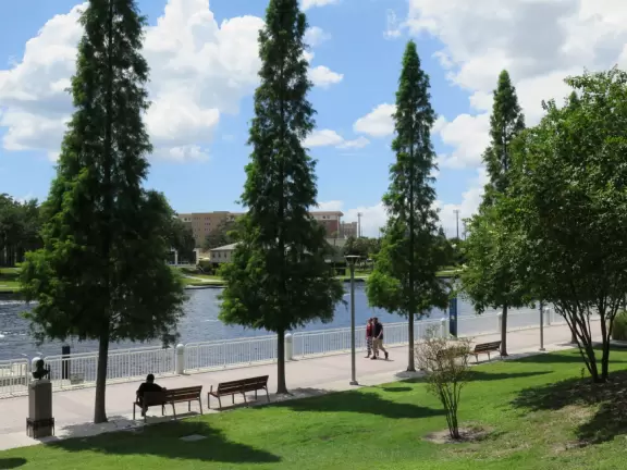 Popular walkway that goes for 2.6 miles along the Hillsborough River in Tampa.