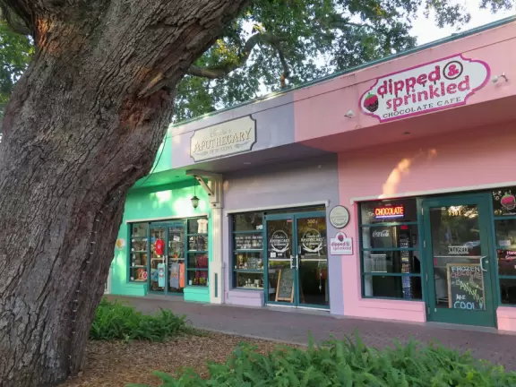 Artsy town with coffee shops, bakeries, health market, sculptures, long bike path, adorable forested playground, and intracoastal views.