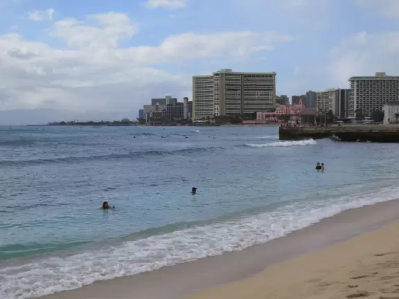 Great bodyboarding! And a 30-foot movie screen on the beach!