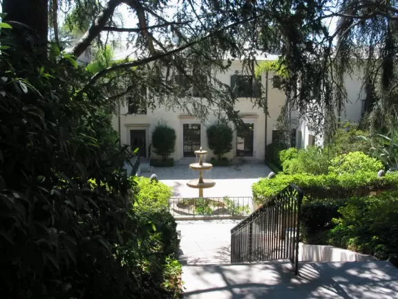 The grounds of Westmont College are wooded and beautiful.