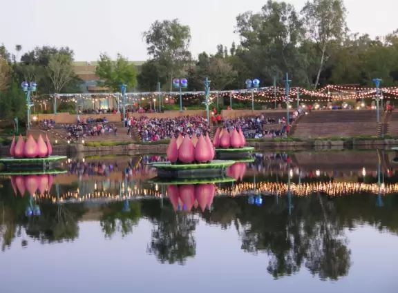 Lush theme park with African and Southeast Asian architecture- best for its two incredible shows and Pandora land.