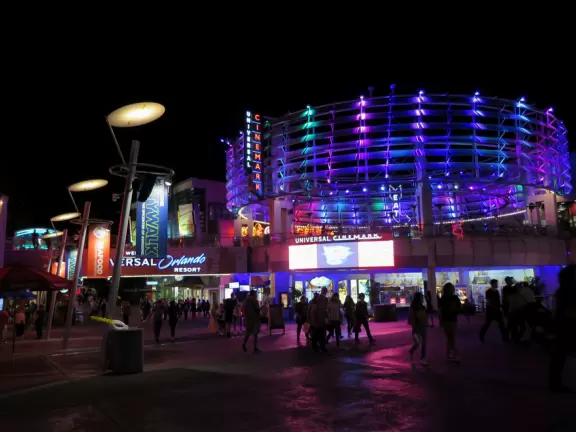 Fun place to eat out at night, see the Universal fireworks, and walk along the romantic waterway.