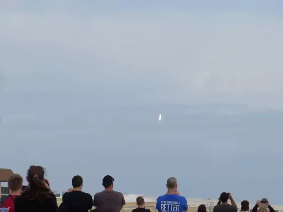 Hard sand good for sand castles. Good location to see rocket launch.