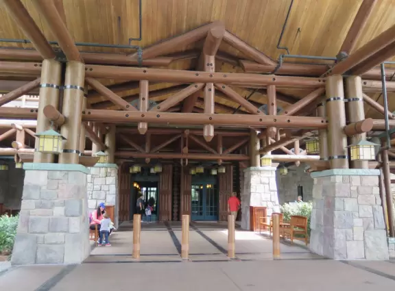 Walk the impressive lobby and forested grounds of the Wilderness Lodge, then catch the boat over to Contemporary Resort.