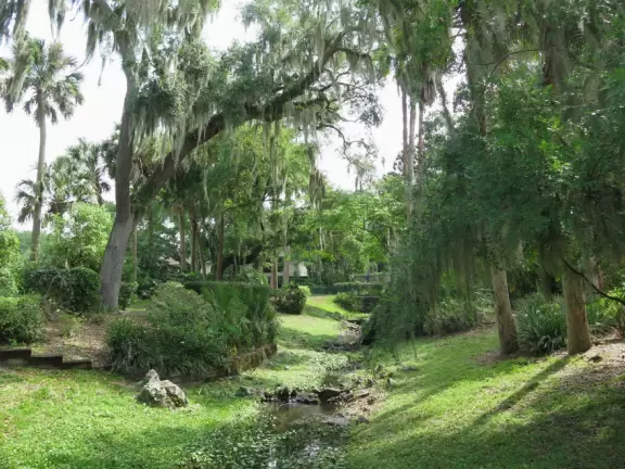 Imaginative ship playground, awesome rope climbing structure, stream, flowers, trees, and walk to lighthouse.