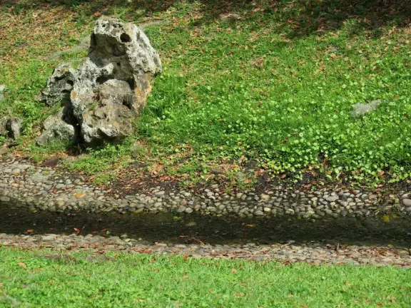 Imaginative ship playground, awesome rope climbing structure, stream, flowers, trees, and walk to lighthouse.